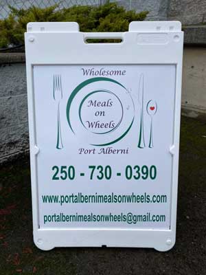 meals on wheels port alberni sign